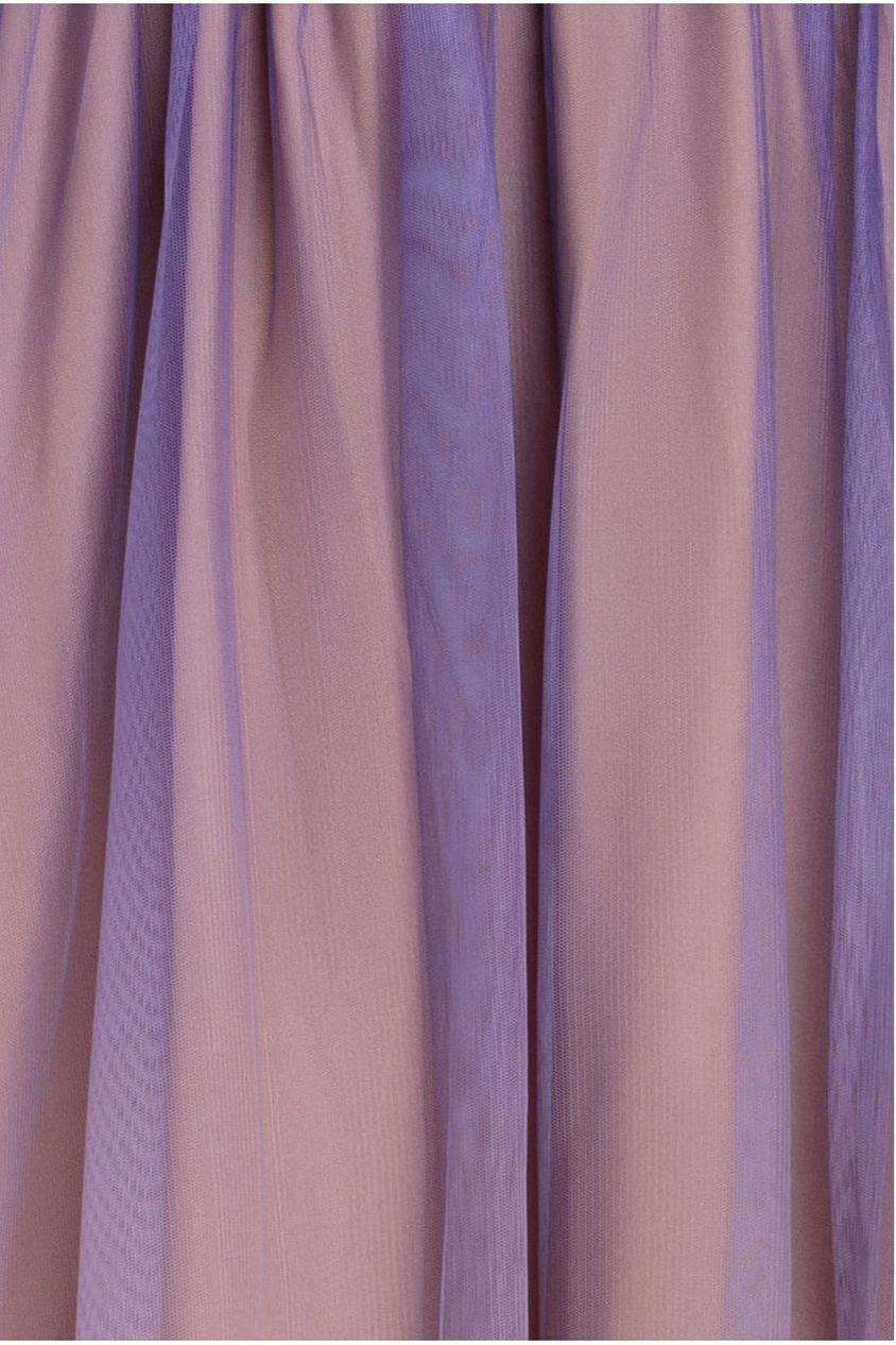 Sleeveless Ombre Pleated A-Line Maxi Dress - Lilac Ombre DR4083