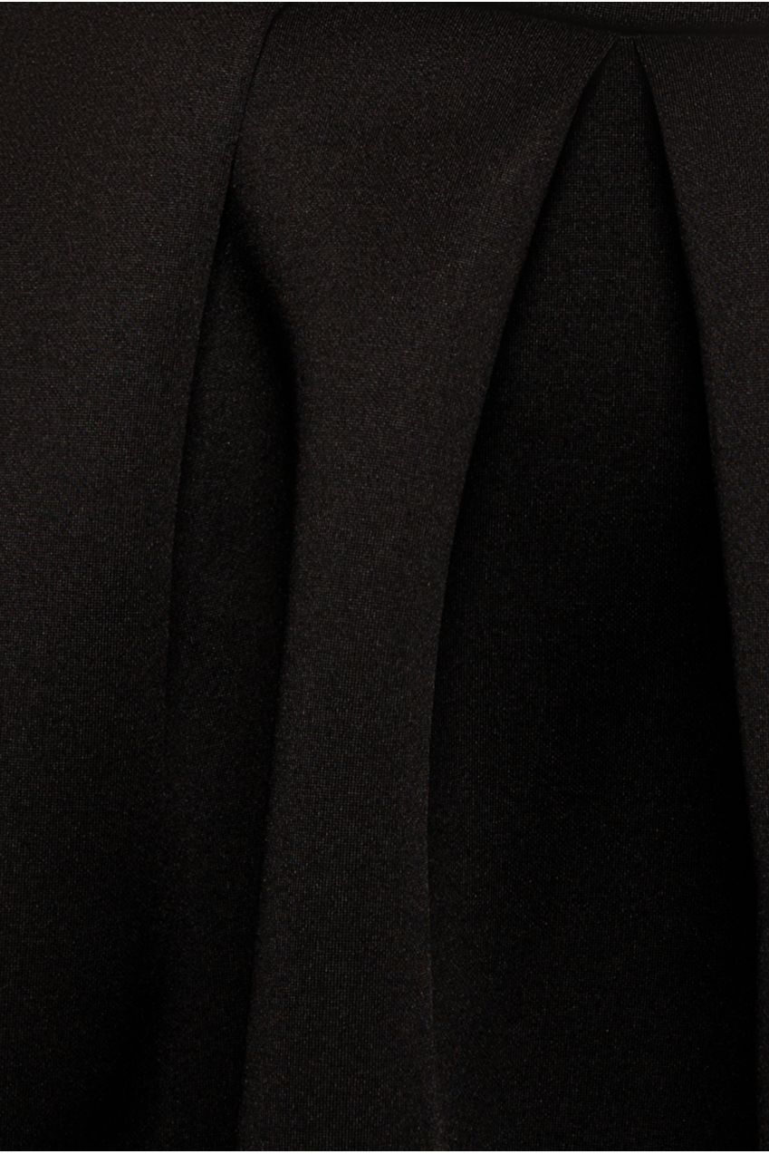 Scuba Foam Skater Midi Dress - Black DR4133