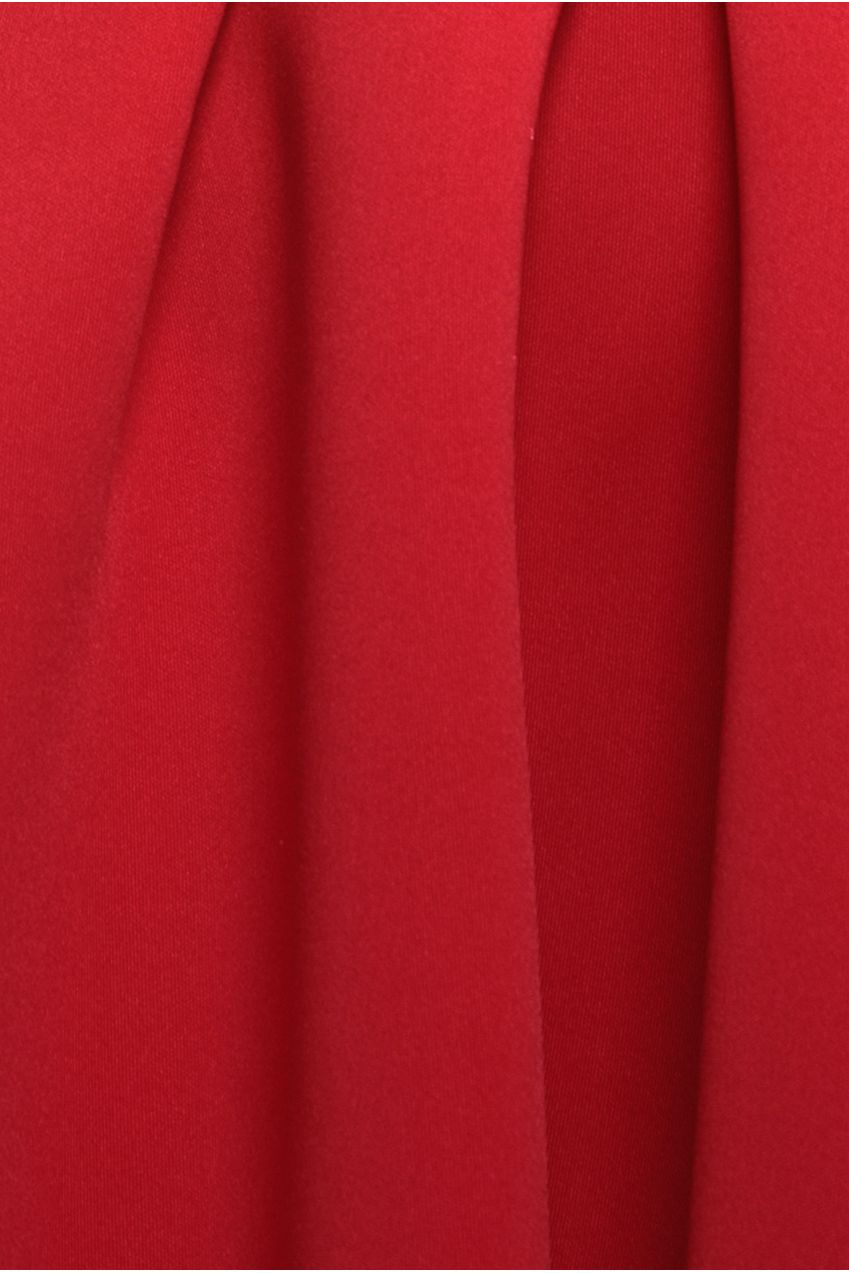 Scuba Foam Skater Midi Dress - Red DR4133