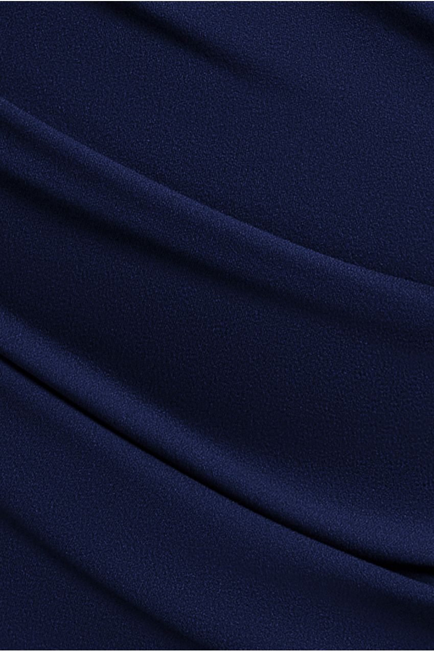 Scuba Bardot Pleated Midi Dress - Navy DR4135P