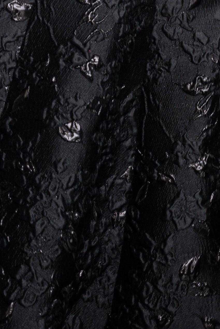 Jacquard Sleeveless A-line Midi Dress - Black DR4163