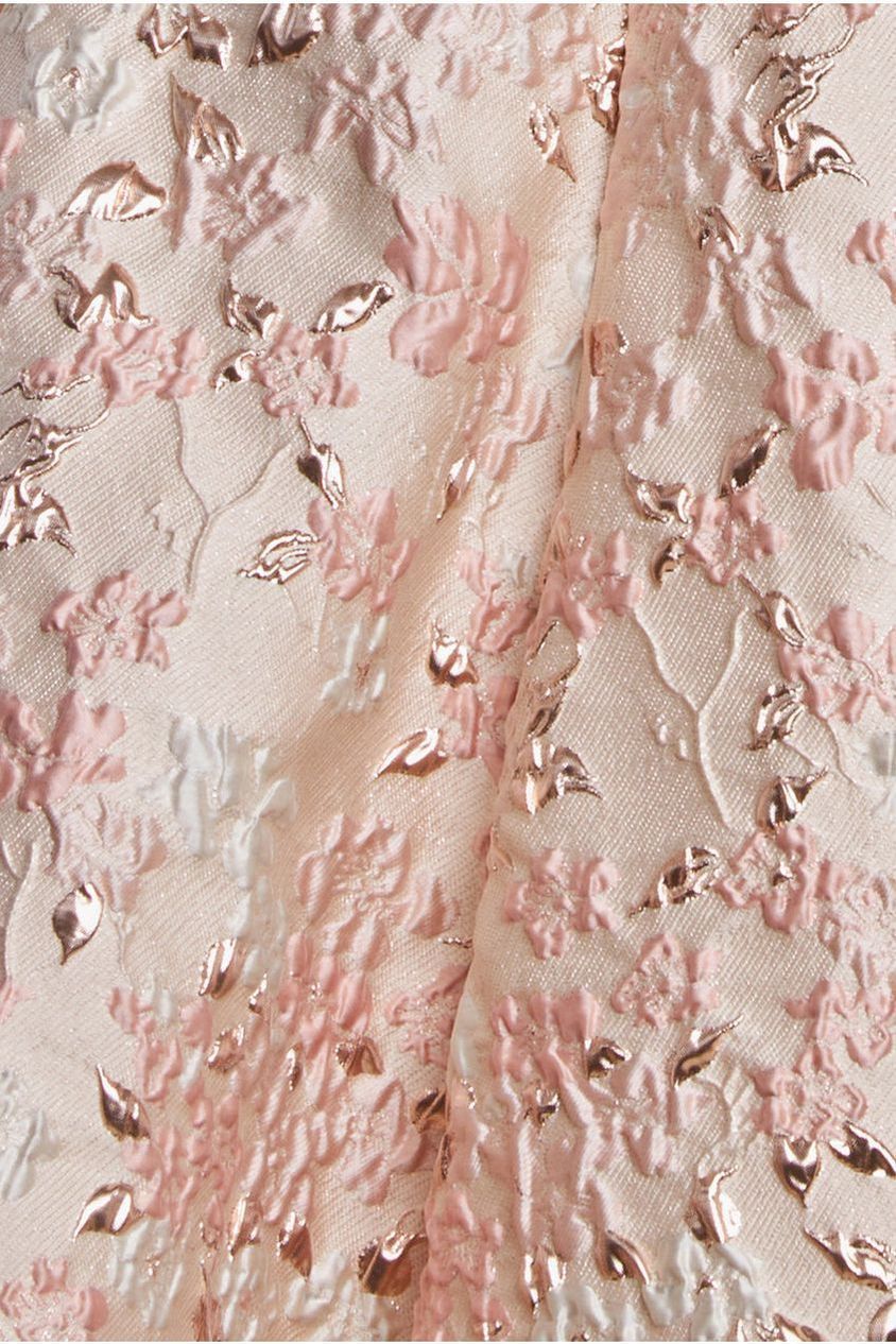 Jacquard Sleeveless A-line Midi Dress - Blush Pink DR4163