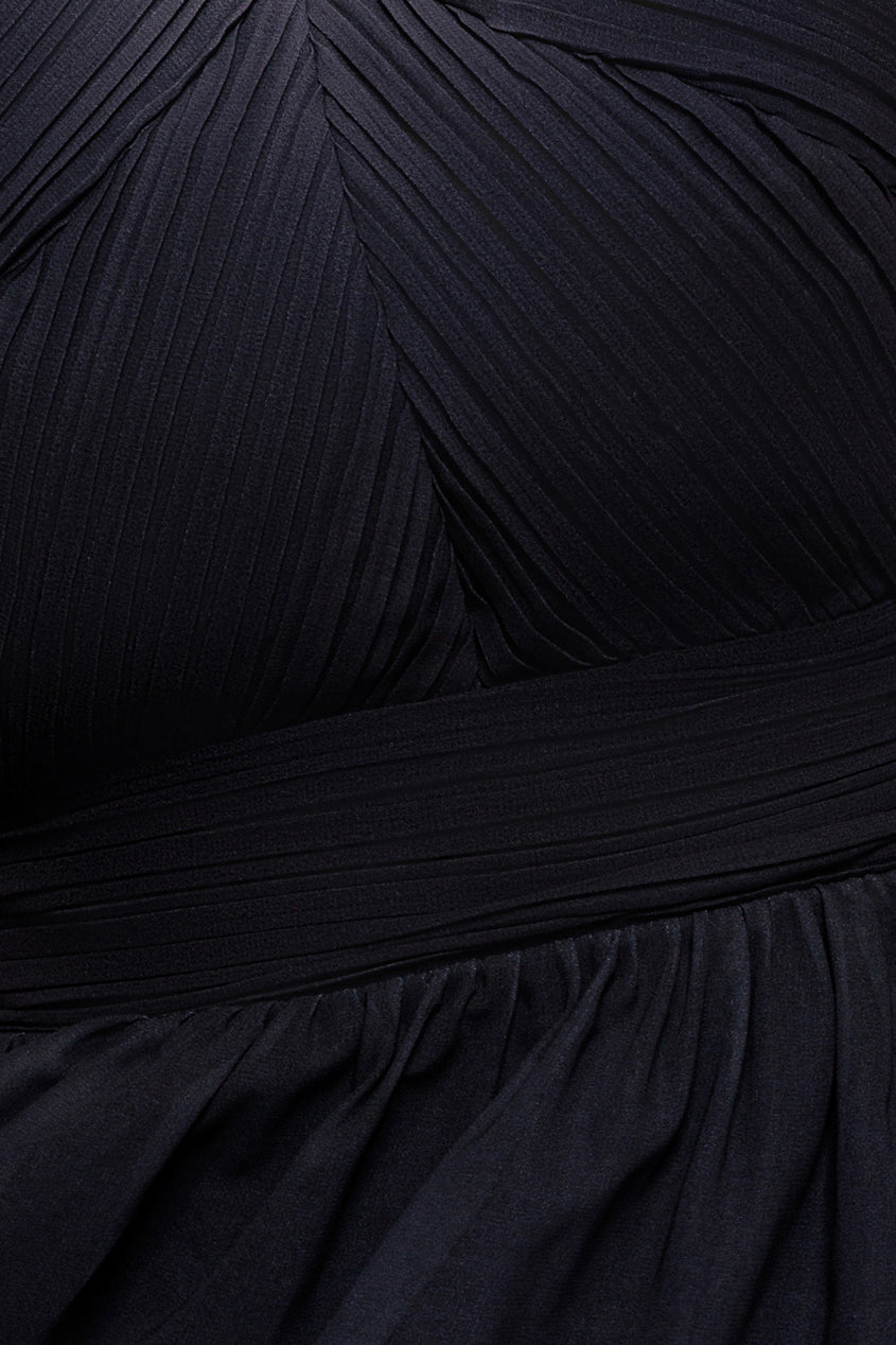 Ombre Cross Front Pleated Maxi Dress - Lime Ombre DR4188