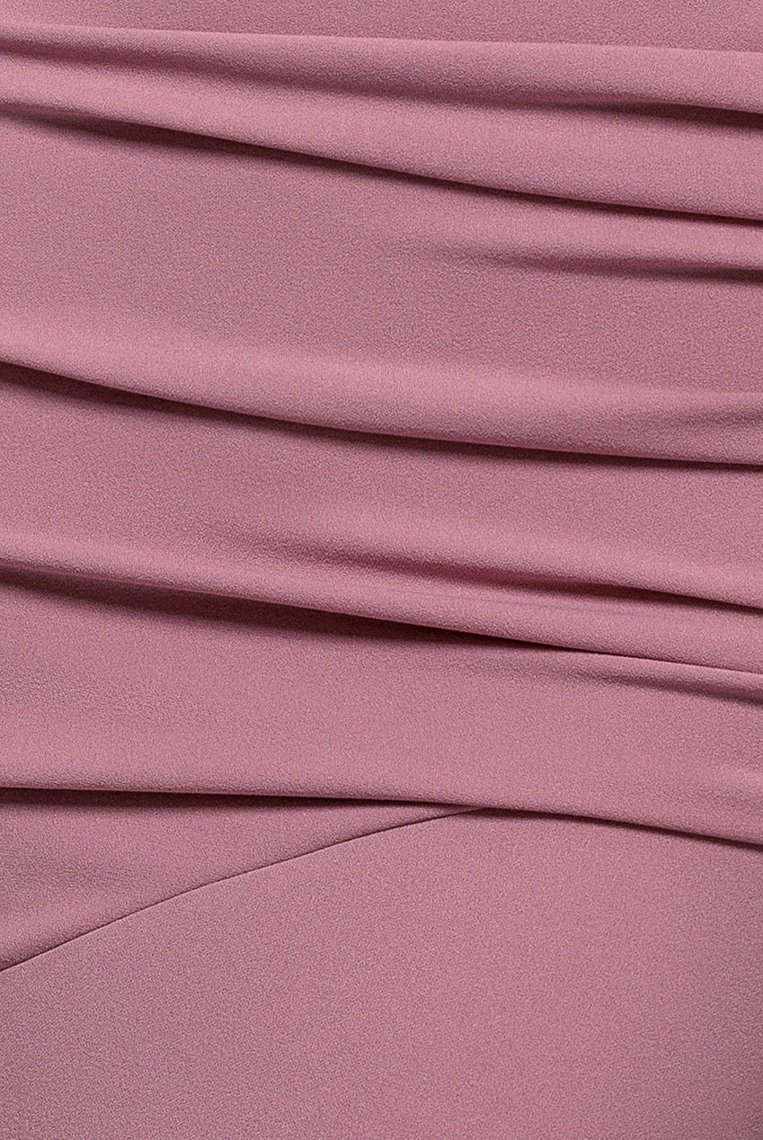 Off The Shoulder Frill Gathered Maxi Dress - Rose Pink DR4204