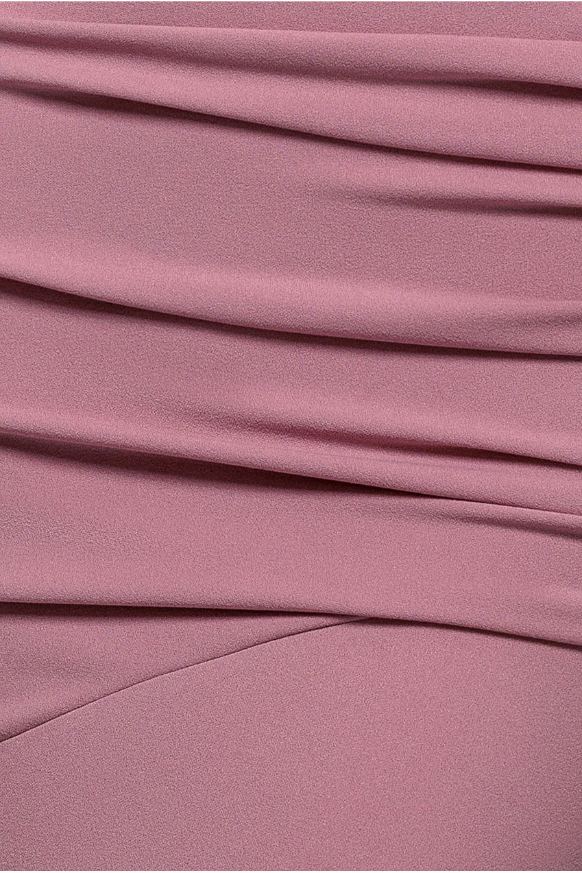 Off The Shoulder Frill Gathered Maxi Dress - Rose Pink DR4204