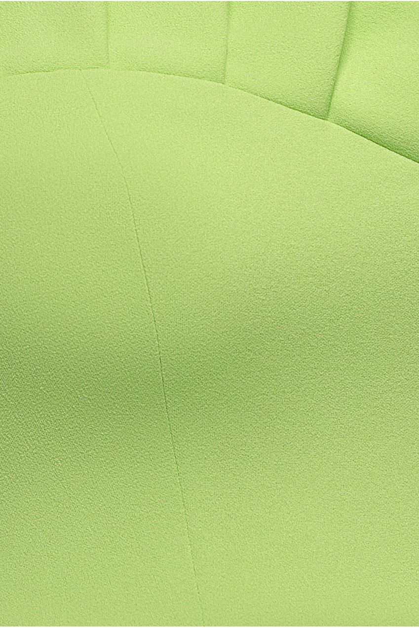 Frilled Halter Neck Strap Midi Dress - Lime DR4205