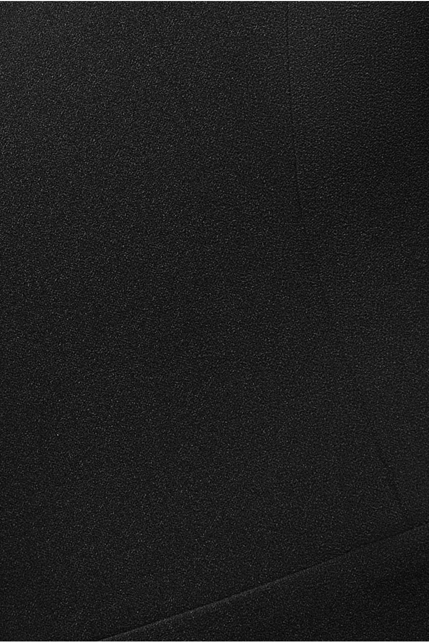 Satin Corsage Scuba Crepe Midi Dress - Black DR4254