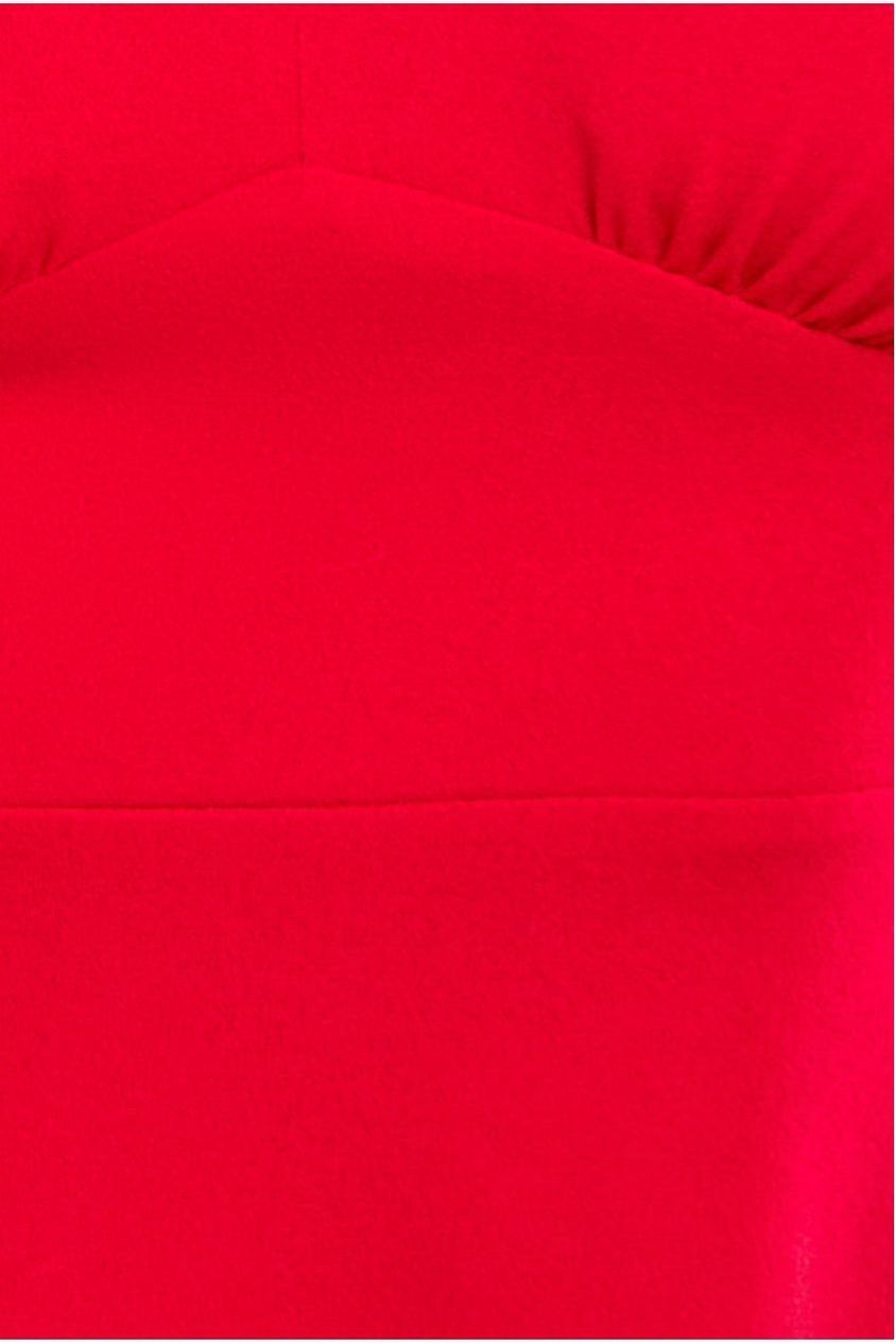 Flared Sleeve Midi Dress - Red DR4312