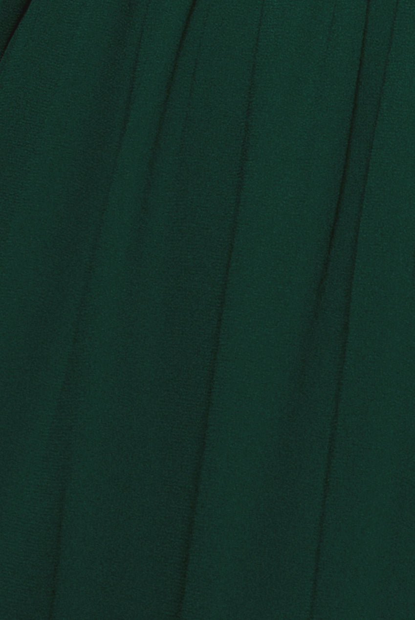 Sustainable Front Split Wrap Style Chiffon Maxi Dress - Green DR4314