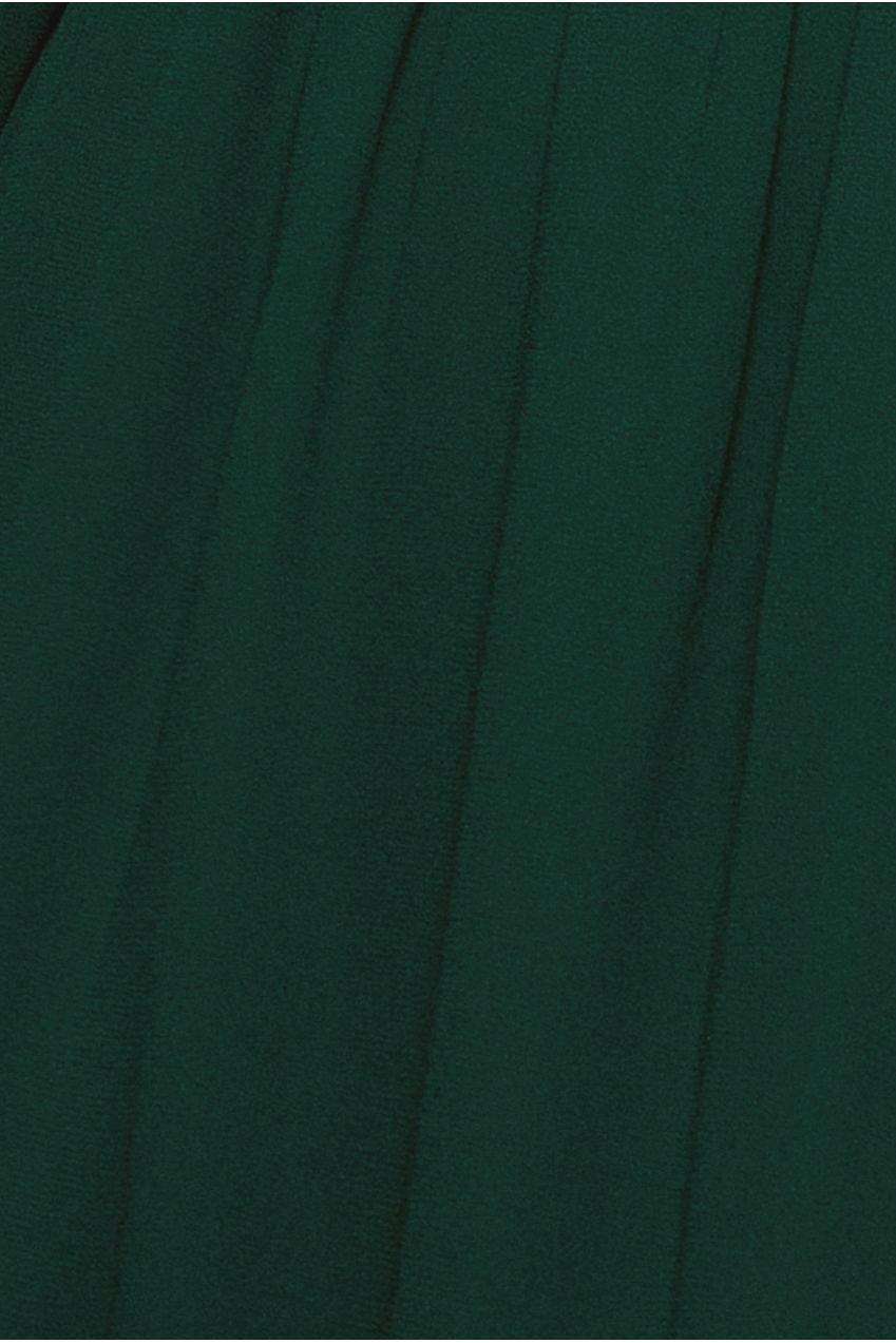 Sustainable Front Split Wrap Style Chiffon Maxi Dress - Green DR4314