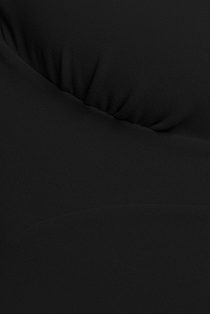 Scuba Crepe Twist Cutout Midi Dress - Black DR4351