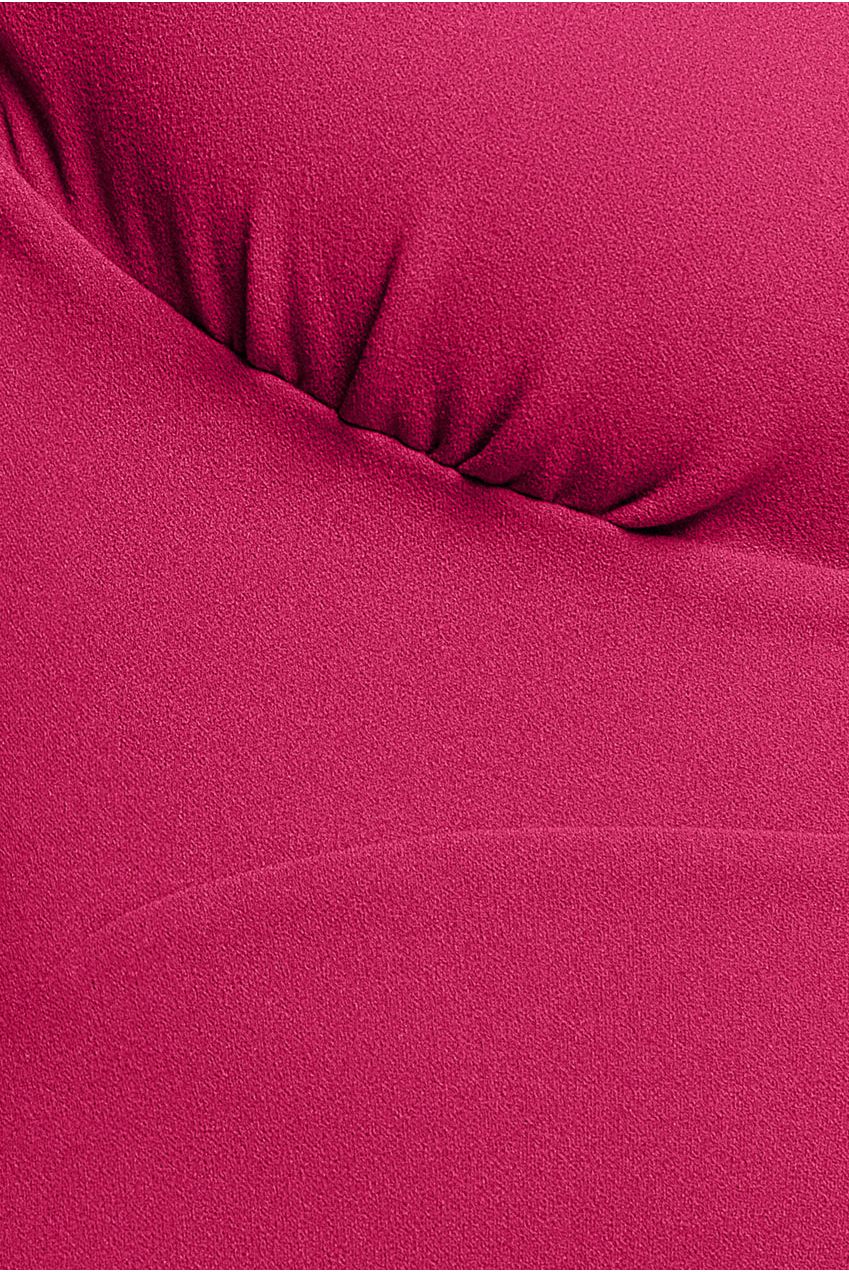 Scuba Crepe Twist Cutout Midi Dress - Hot Pink DR4351