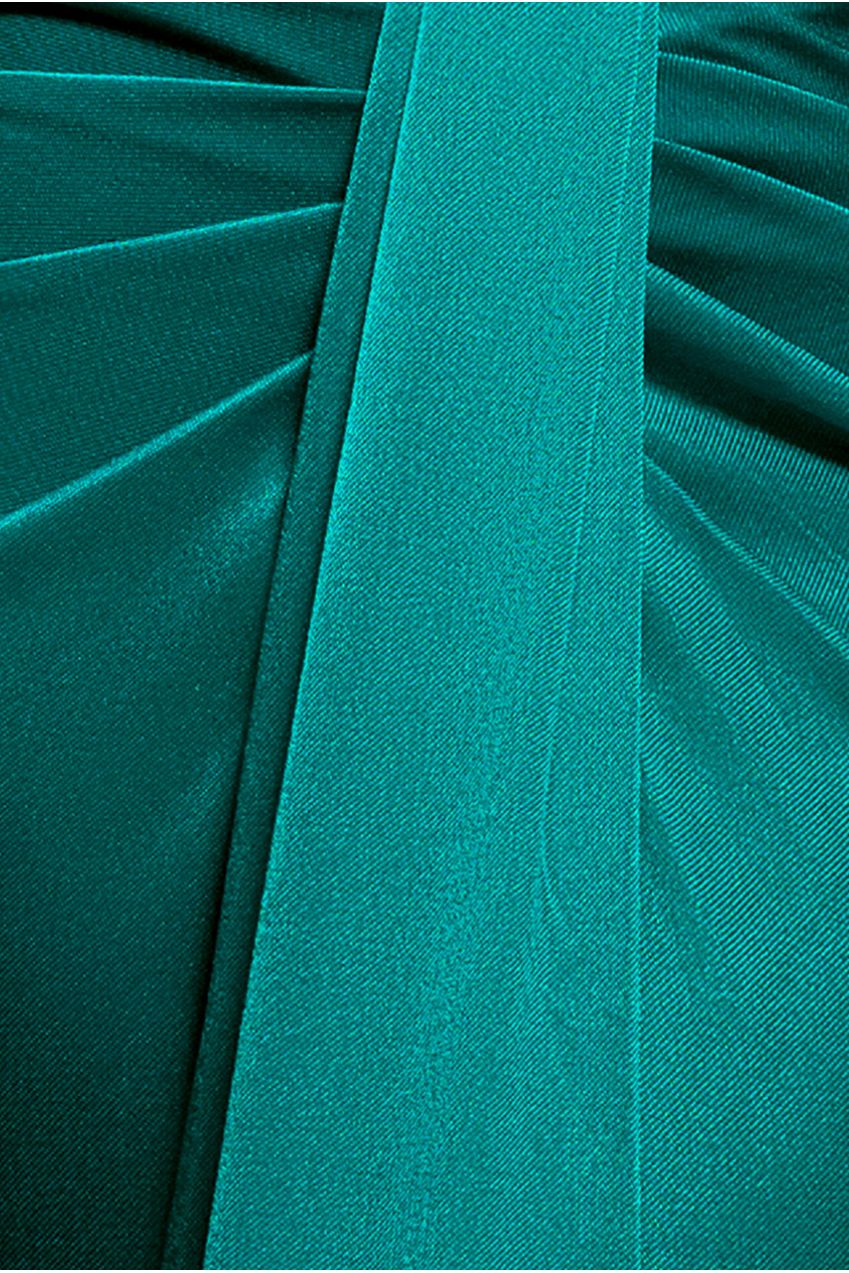 Open Back Cowl Neck Maxi Dress - Emerald Green DR4354