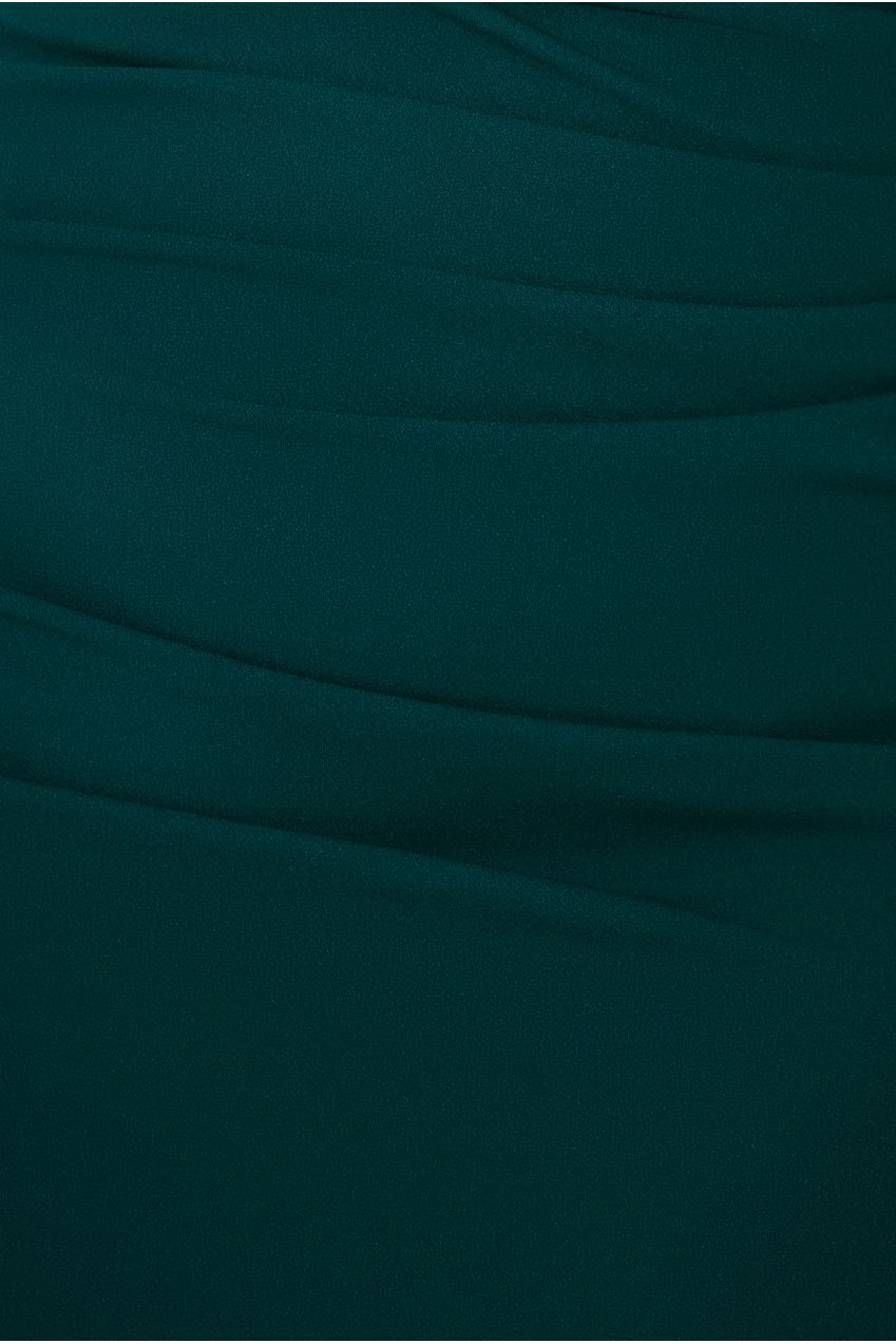 Scuba & Lace Wrap Maxi Dress - Emerald DR4366PLUS