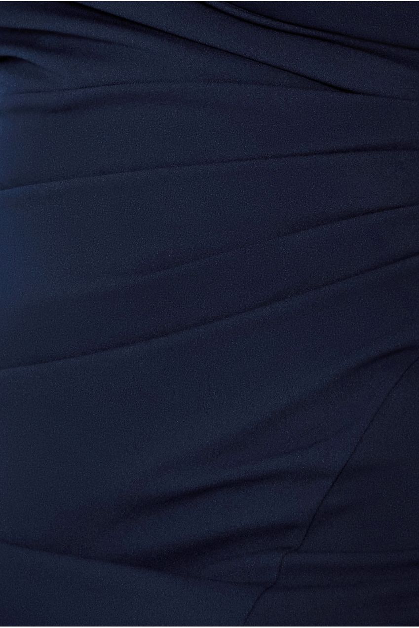 Scuba & Lace Wrap Maxi Dress - Navy Blue DR4366PLUS