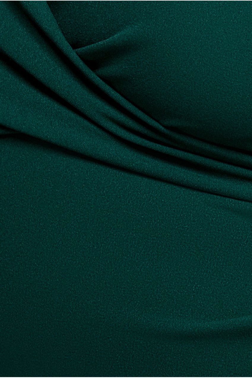 Scuba & Lace Wrap Maxi Dress - Emerald DR4366PLUS