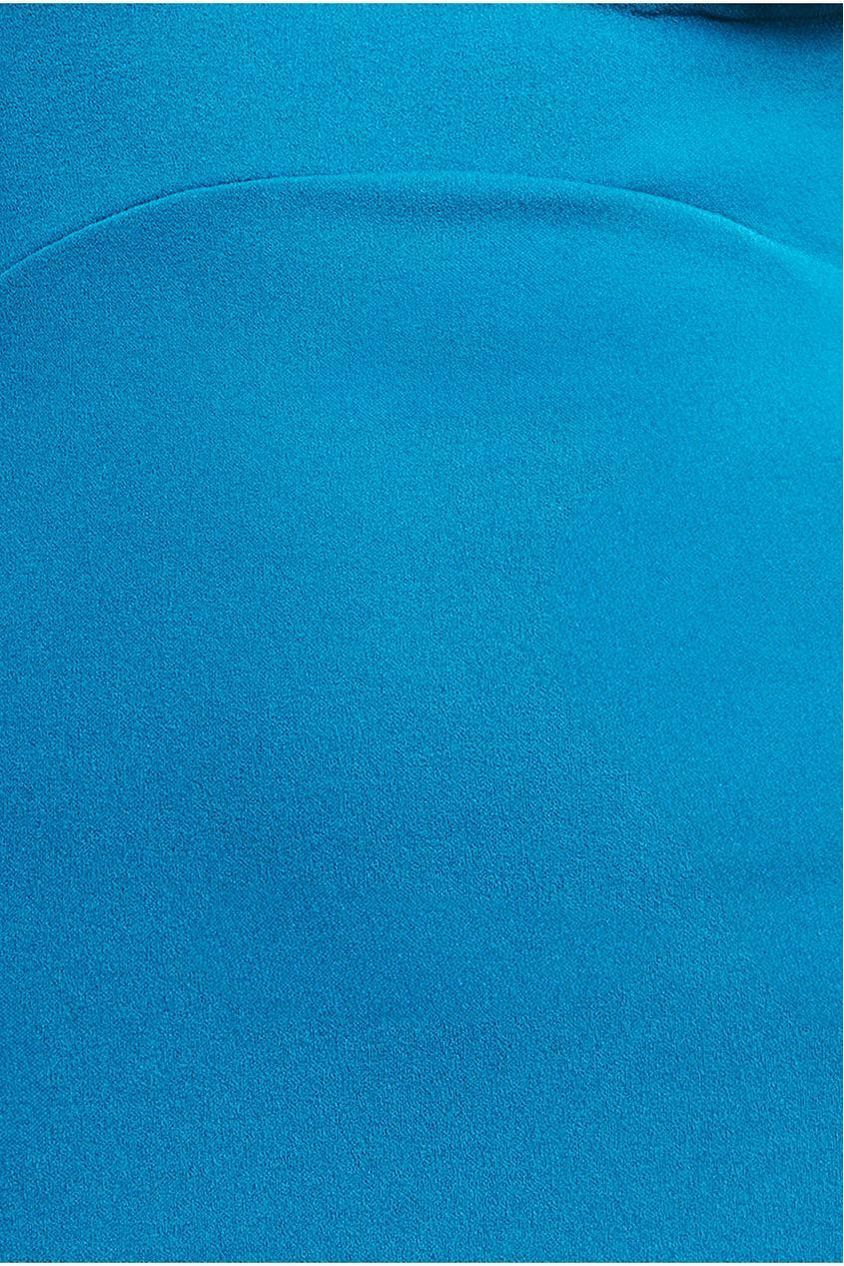 Scuba Crepe Twist Cutout Maxi Dress - Teal Blue DR4374