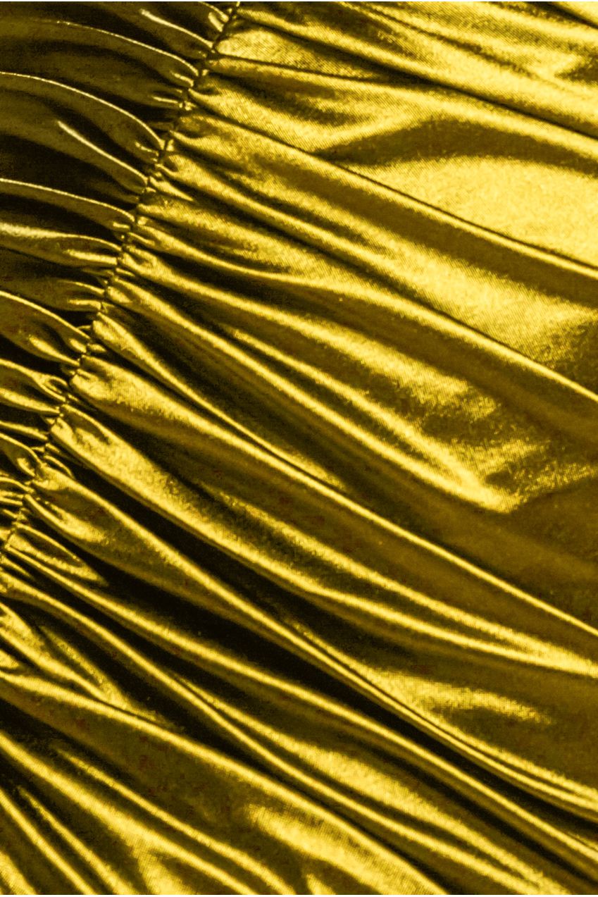 Multi-Tied Satin Gathered Ring Maxi Dress - Lime Green DR4417