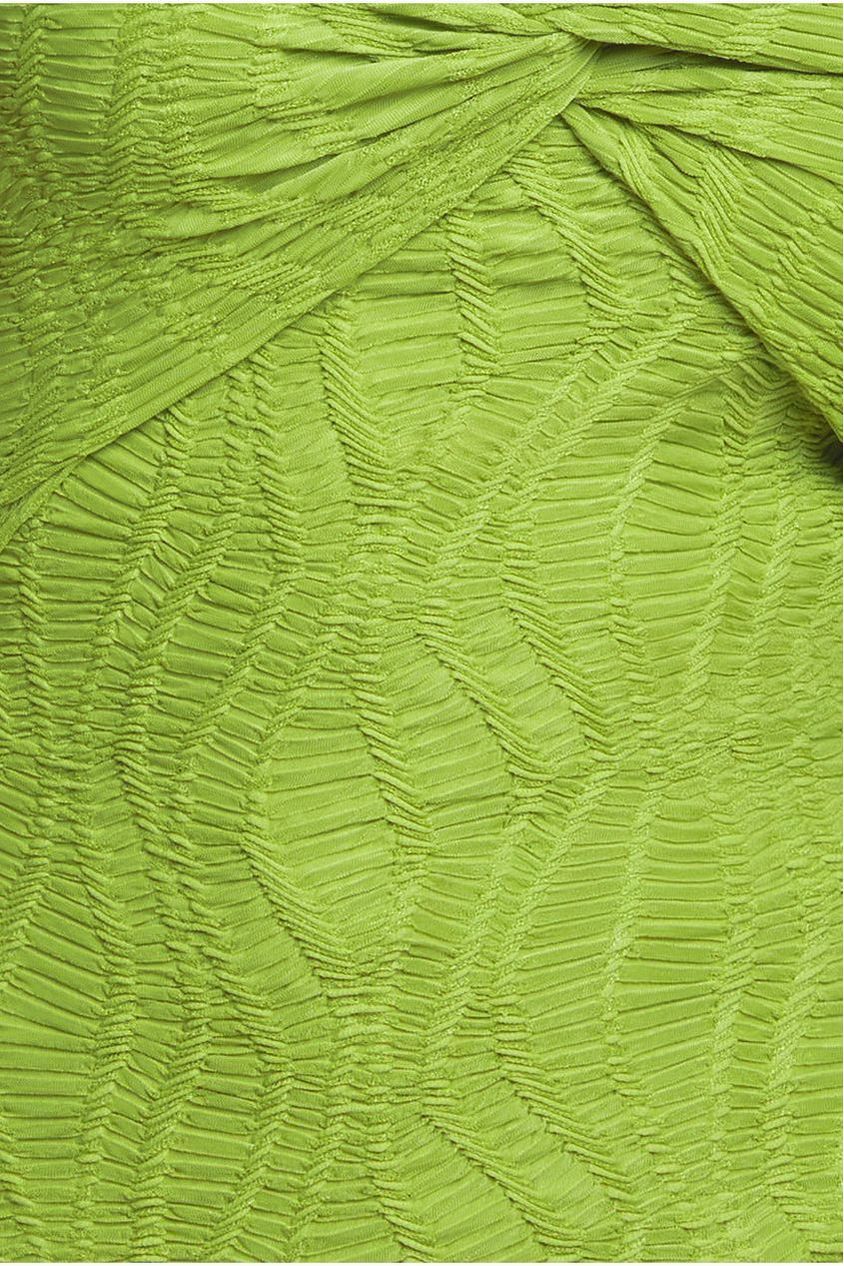 Front Knot Twist Maxi Dress - Lime Green DR4418