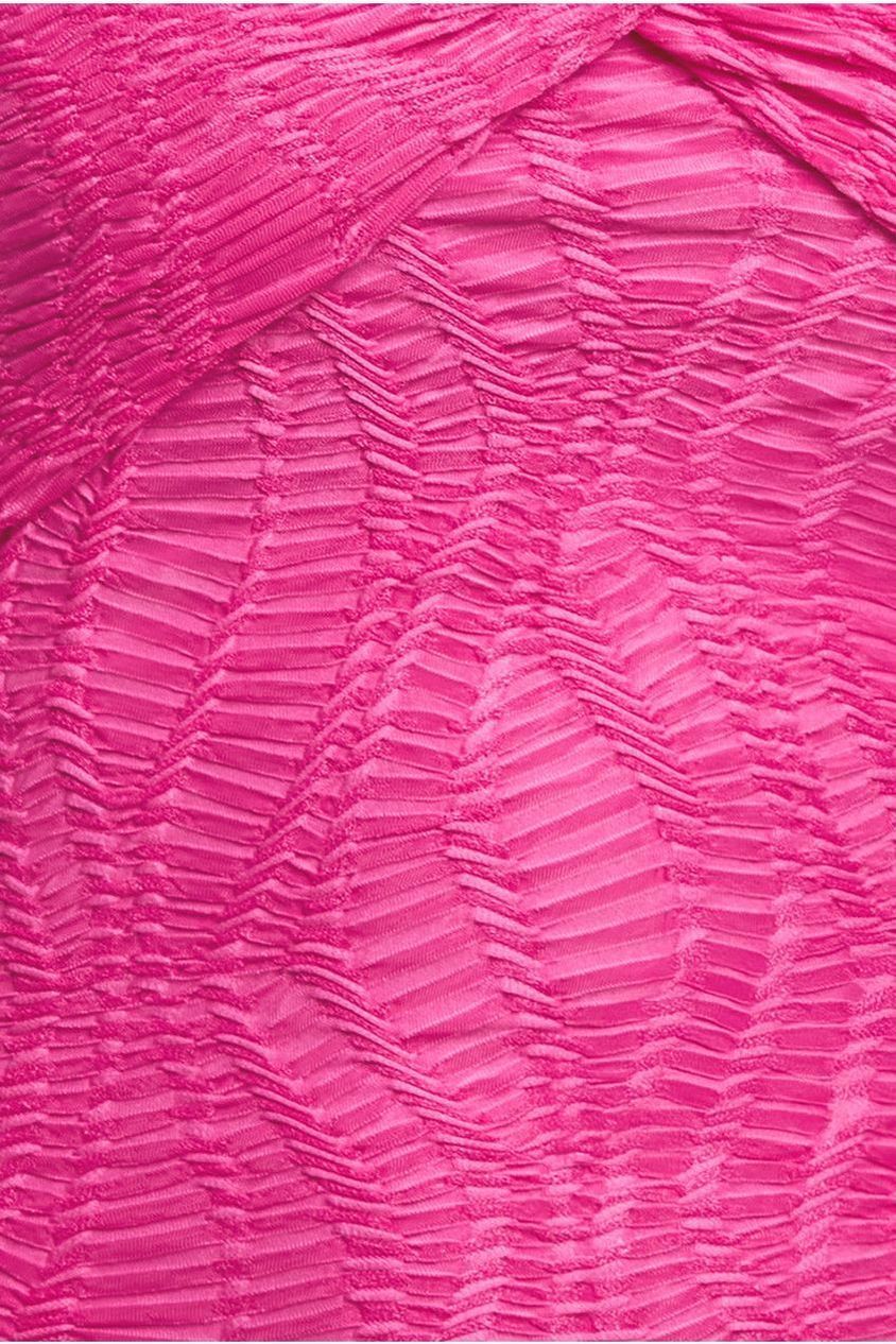 Front Knot Twist  Maxi Dress - Magenta DR4418