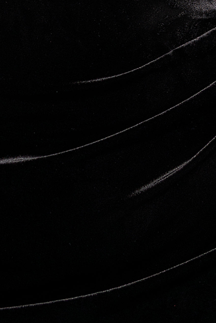 Crochet Velvet Wrap Midi Dress - Black DR4483PLUS