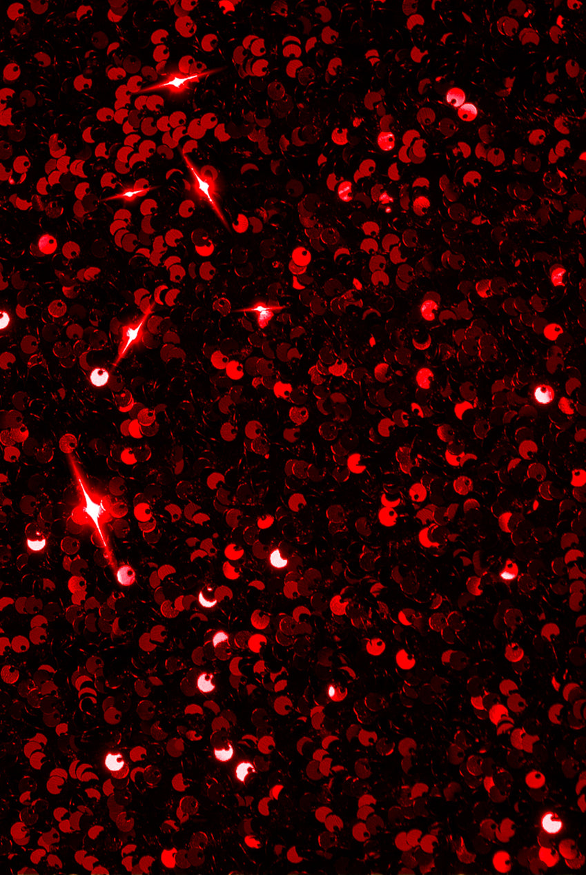 Sequin Velvet Bardot Evening Maxi Dress - Red DR4525