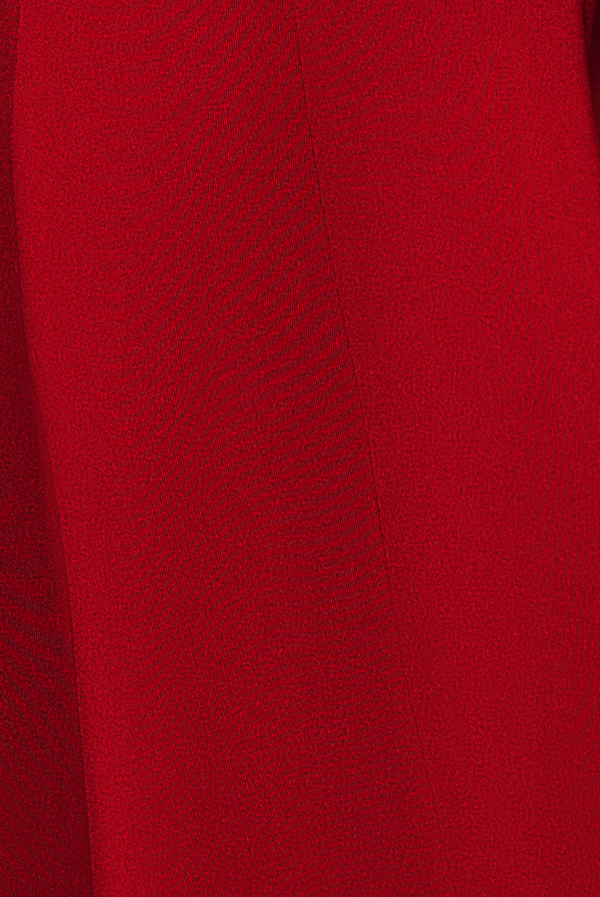 Cap Sleeve Plunging V-Neckline Skater Mini Dress - Red DR4539