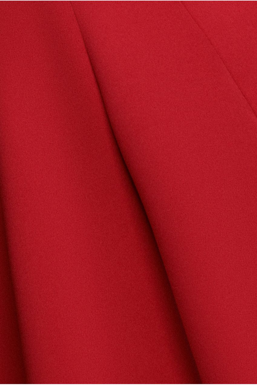 Cap Sleeve Plunging V-Neckline Skater Mini Dress - Red DR4539