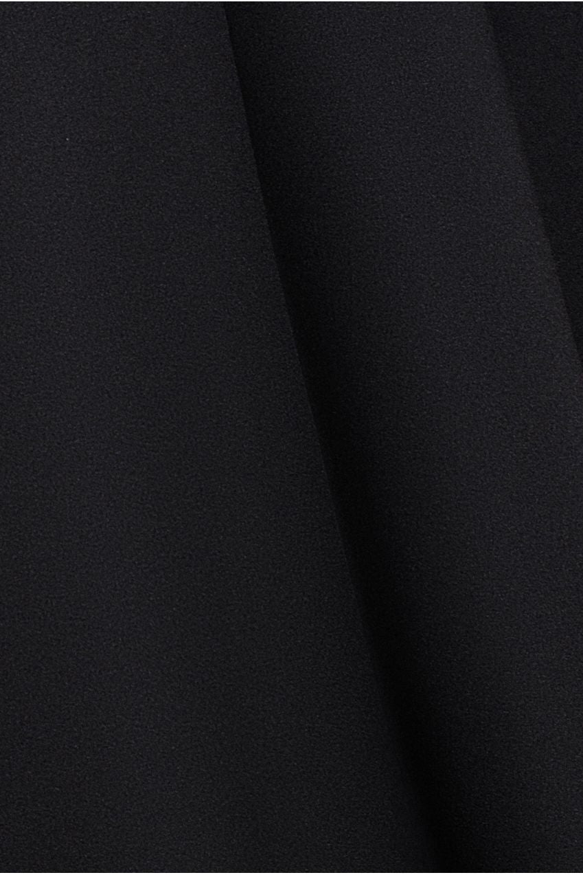 Cap Sleeve Plunging V-Neckline A-line Midi Dress - Black DR4540
