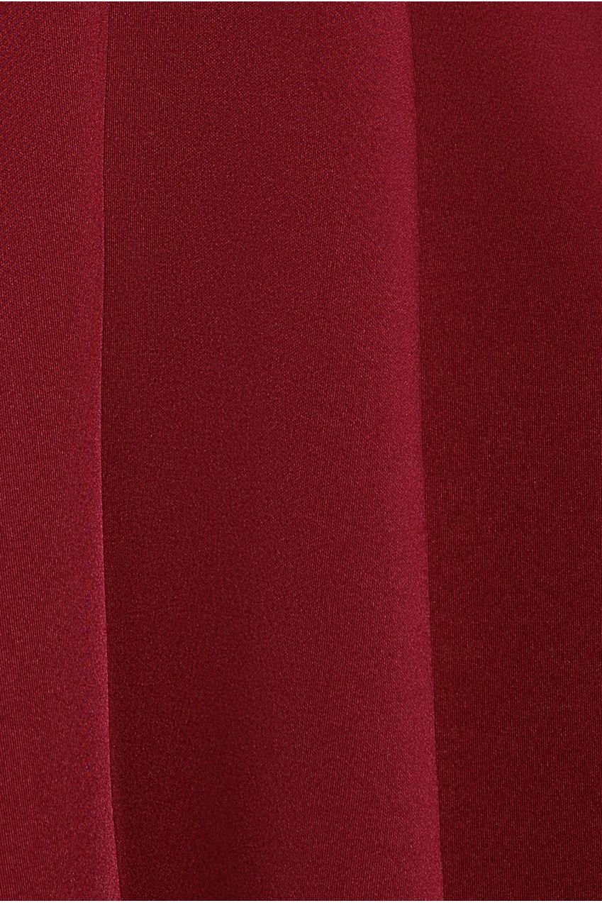 Cap Sleeve Plunging V-Neckline A-line Midi Dress - Wine DR4540