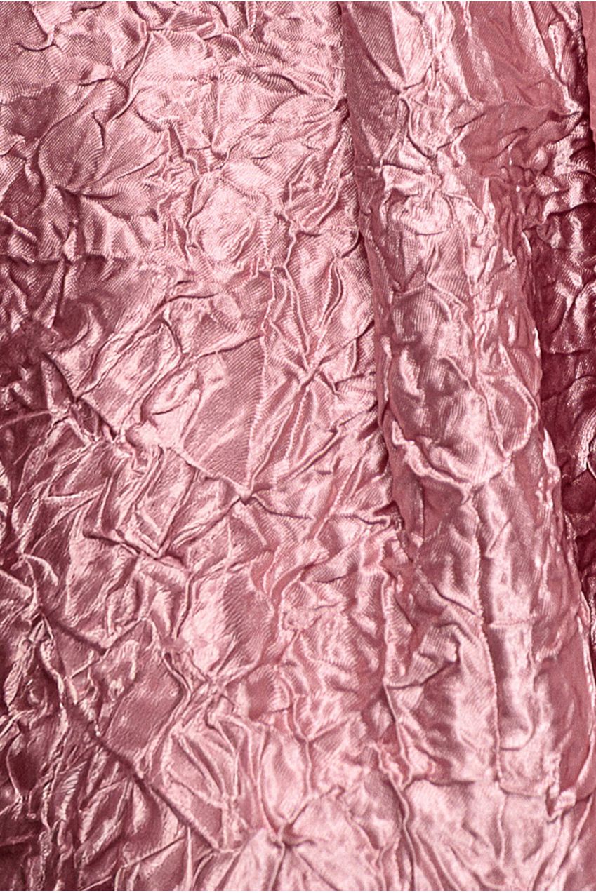Crushed Satin Sleeveless A Line Midi Dress - Blush Pink DR4551