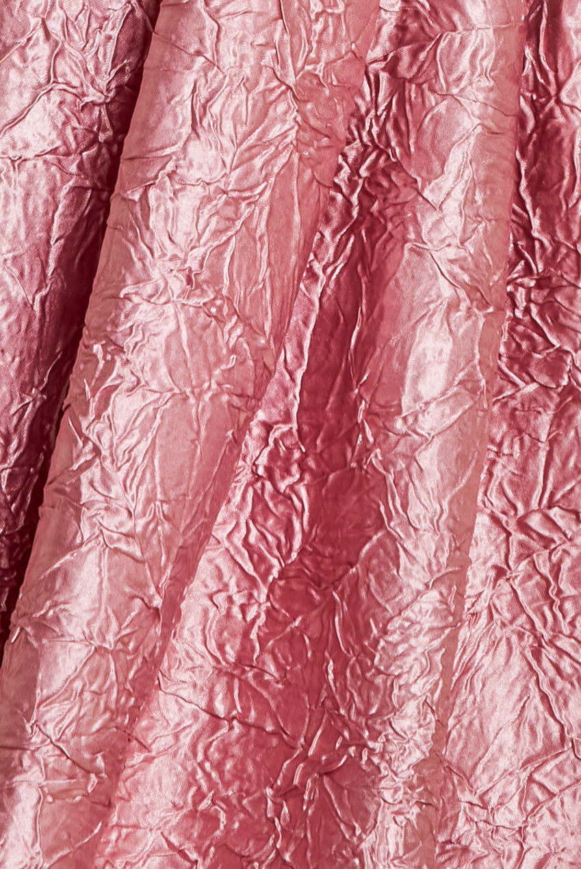 Crushed Satin Sleeveless A Line Midi Dress - Blush Pink DR4551M