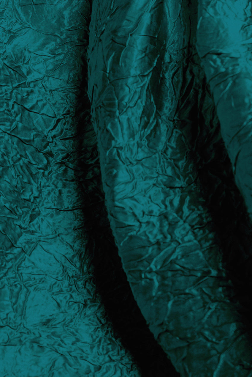 Crushed Satin Sleeveless A Line Midi Dress - Emerald Green DR4551