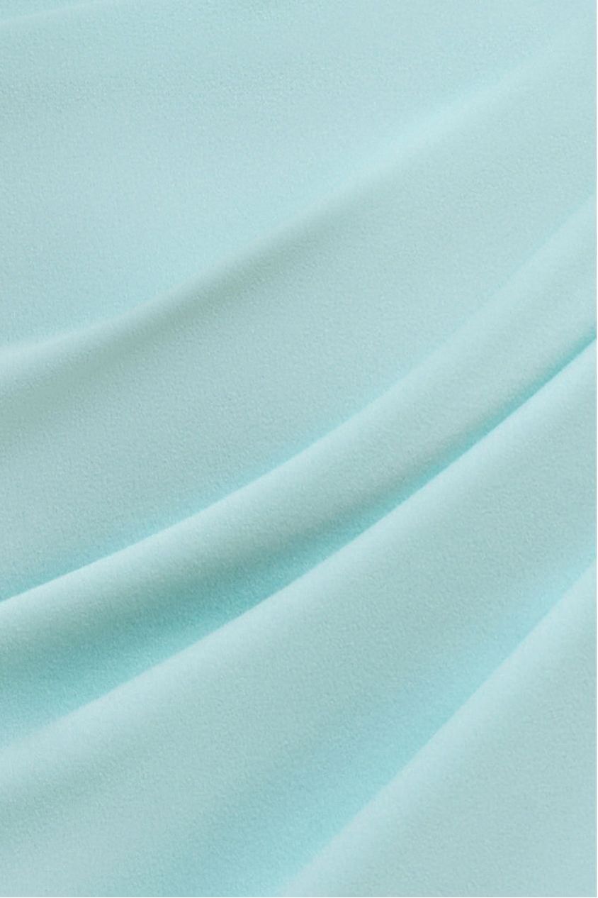 Off The Shoulder Chiffon Wing Scuba Crepe Midi Dress - Mint Green DR4584