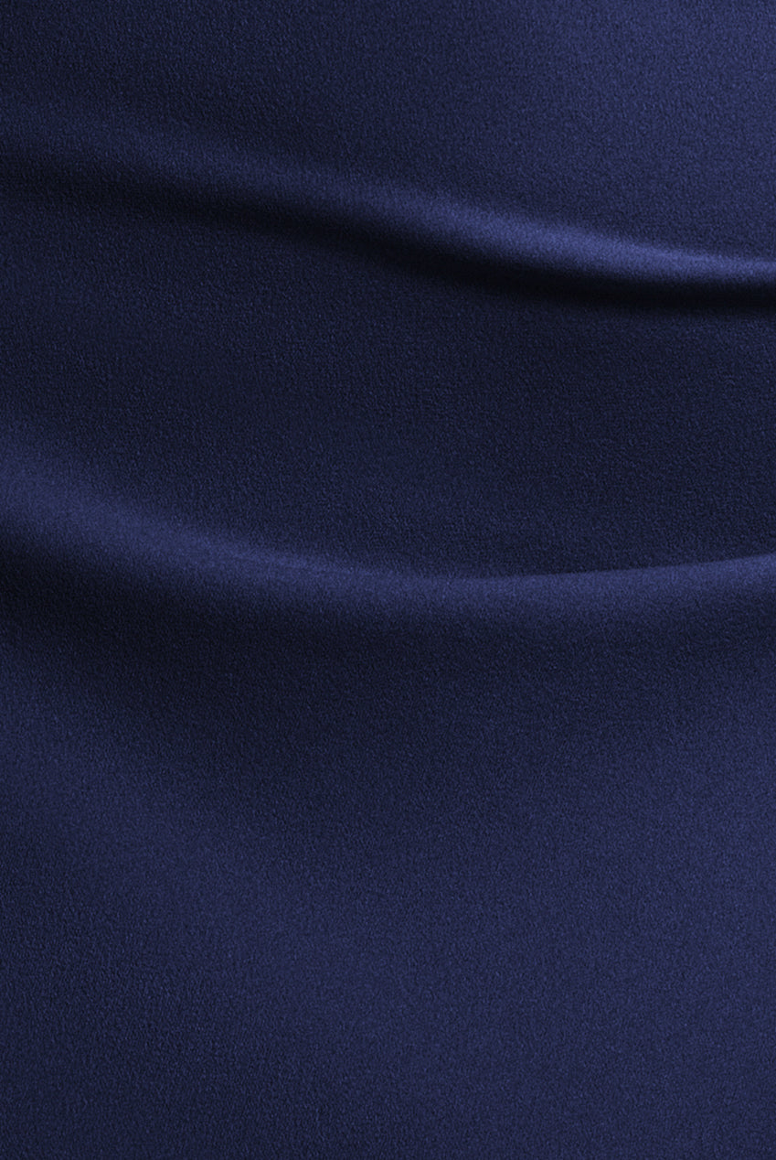 Off The Shoulder Draped Sleeve Maxi Dress With Diamante Neckline - Navy Blue DR4588