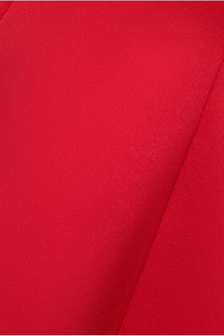 Diamante Embellished Neck A-Line Mini Dress - Red DR4598
