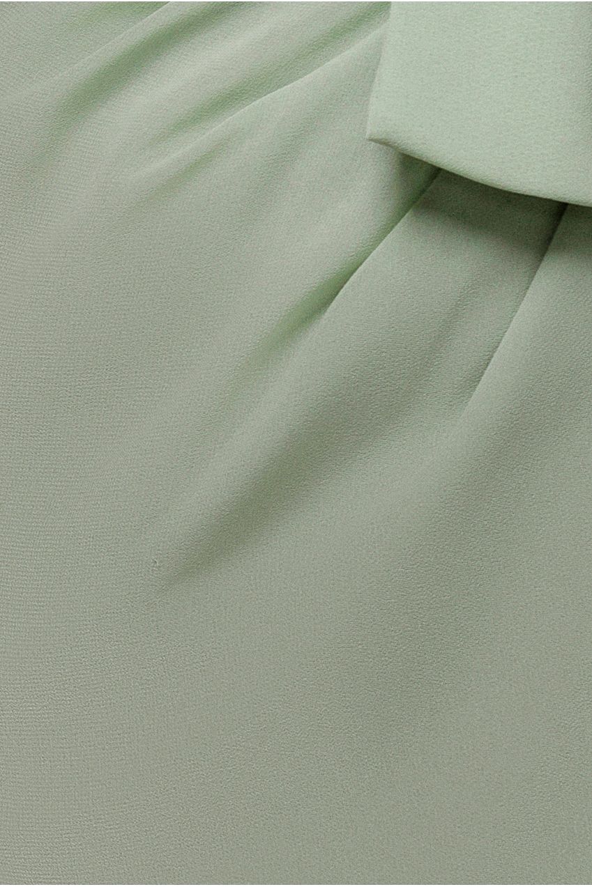 One Shoulder Cowl With Bow Detail Maxi Dress - Sage Green DR4606