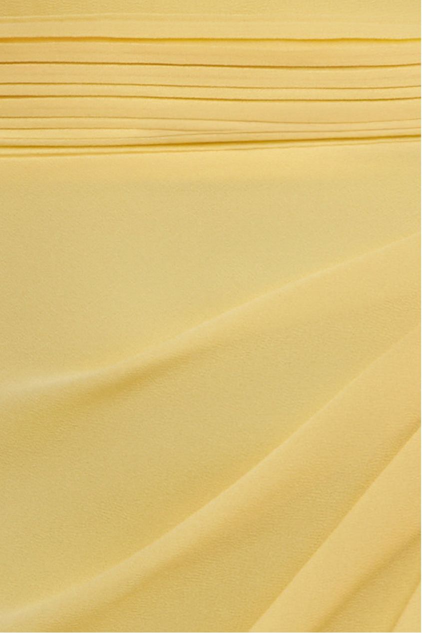 Halterneck Thigh Split Chiffon Maxi Dress - Lemon DR4610