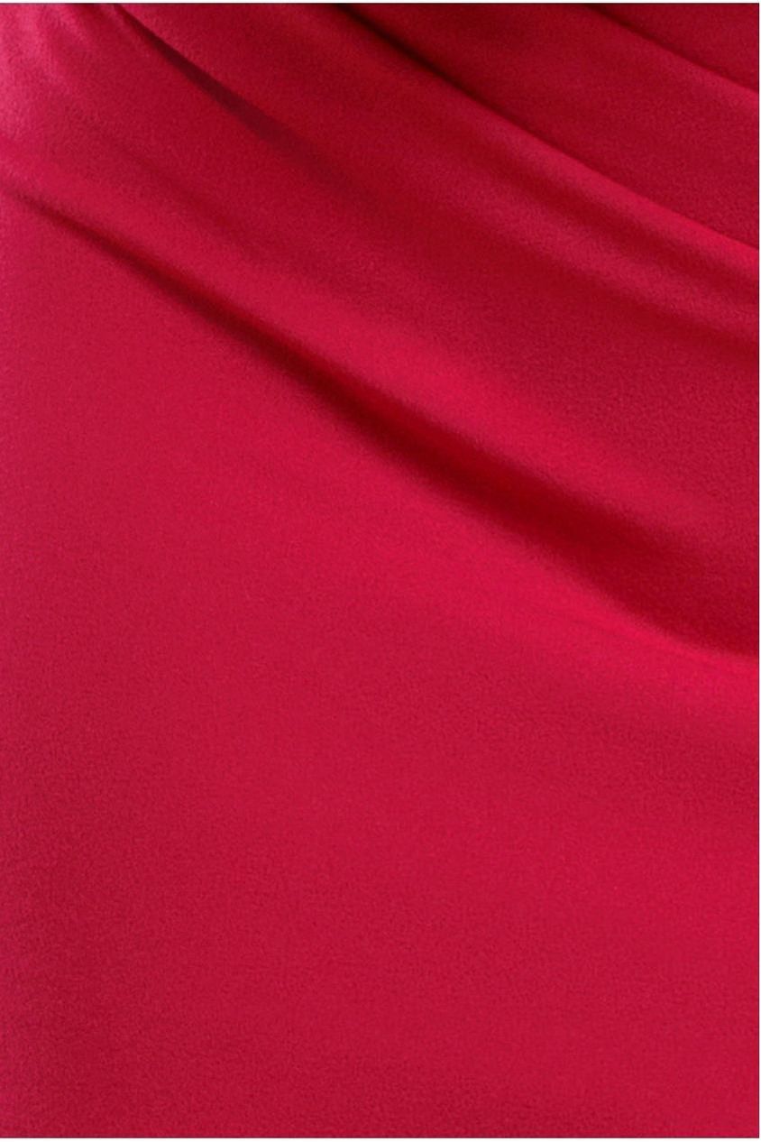 Puffy Satin  Sleeve Scuba Maxi Dress - Magenta DR4622