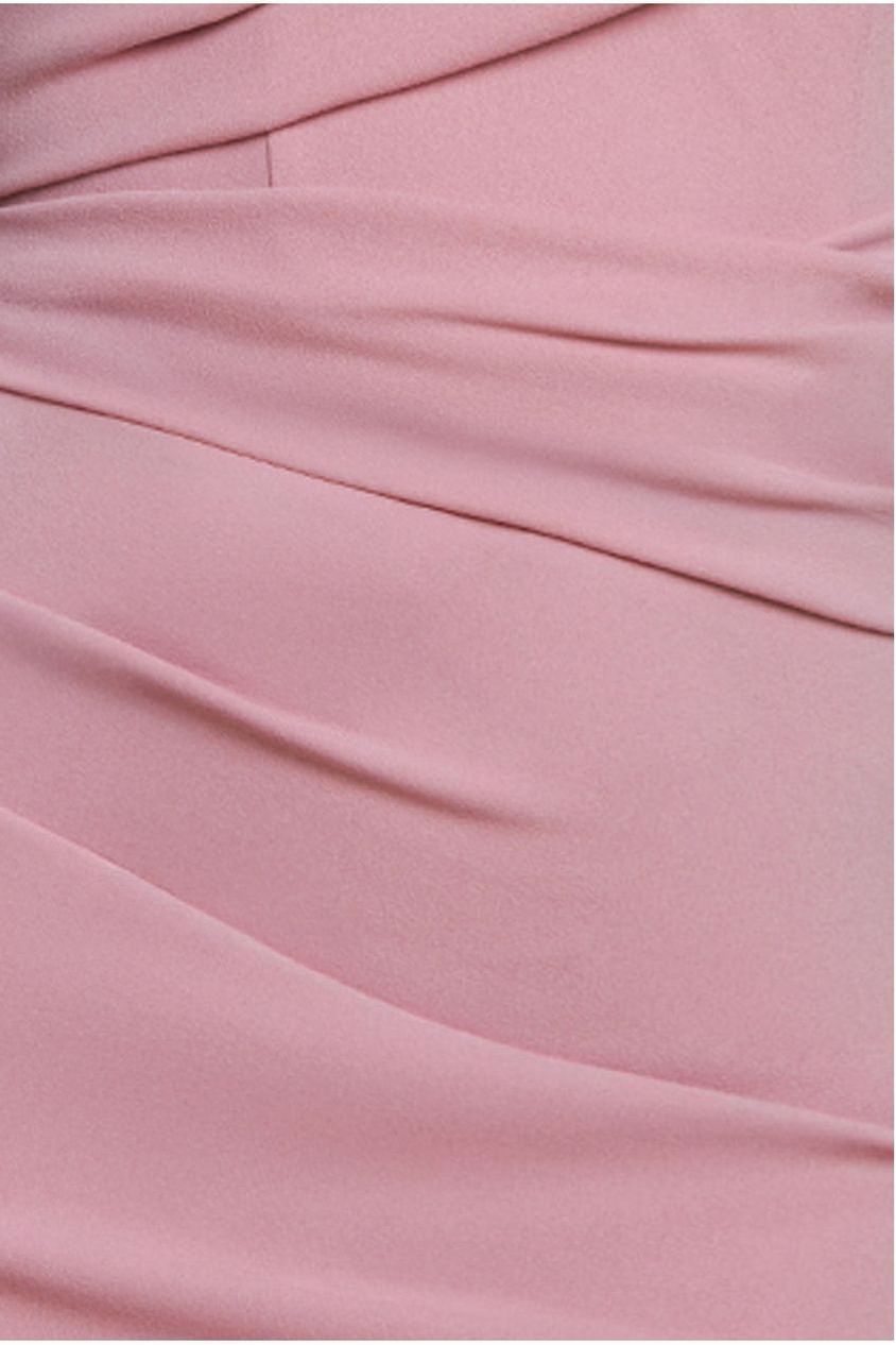 Puffy Satin Sleeve Scuba Maxi Dress - Blush Pink DR4622