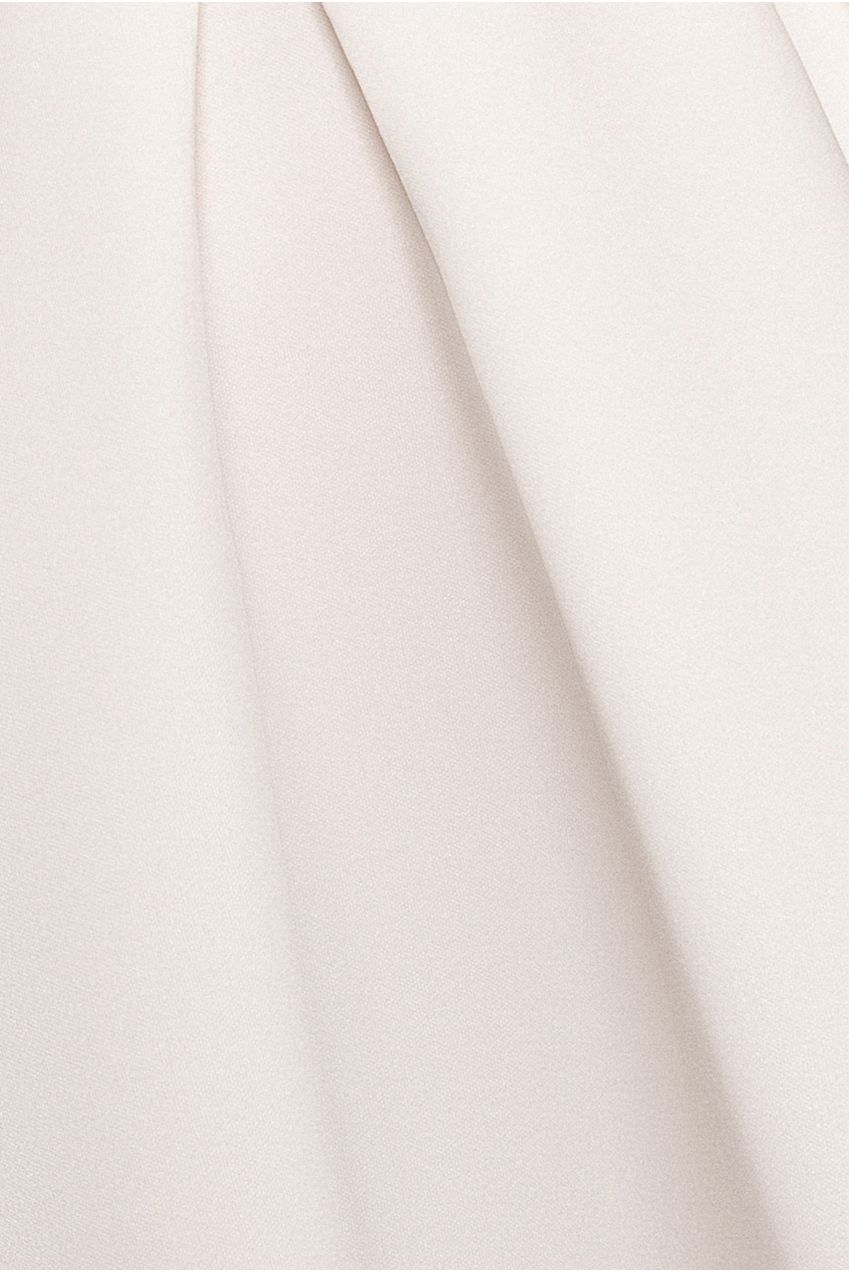 Contrast Halter Neck Pleated A Line Midaxi Dress - Black Cream DR4630