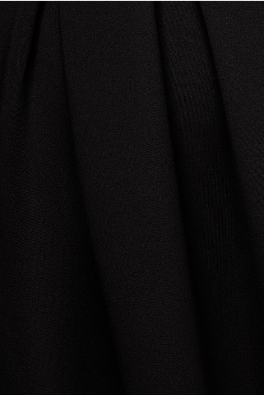 Halter Neck Pleated A-Line Midaxi Dress - Black DR4630