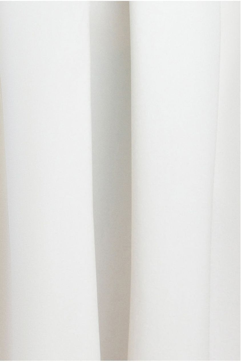 Contrast Halter Neck Pleated A-Line Midaxi Dress - Black Cream DR4630