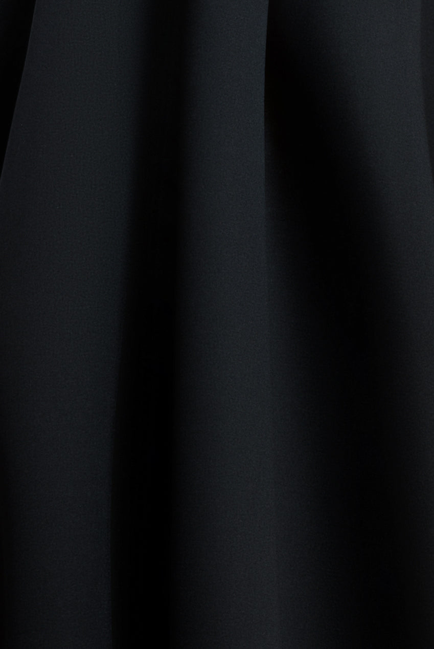 Halter Neck Pleated A-Line Midaxi Dress - Black DR4630