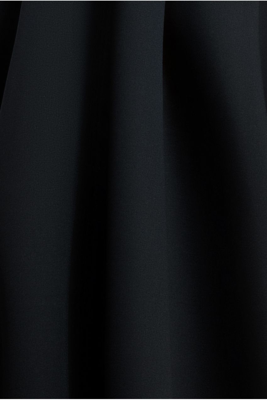 Halter Neck Pleated A-Line Midaxi Dress - Black DR4630