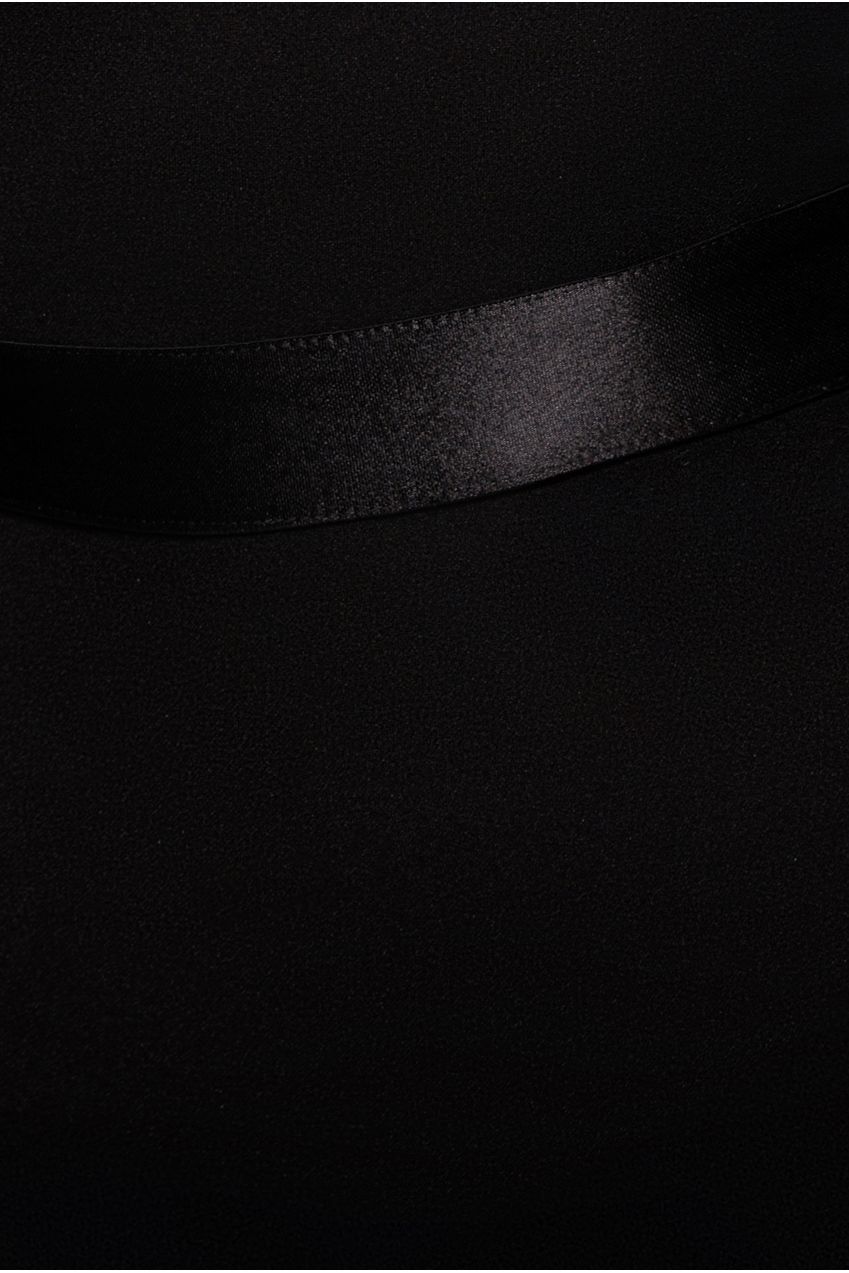 Dobby Mesh Feather Sleeve Bodycon Midi Dress - Black DR4639