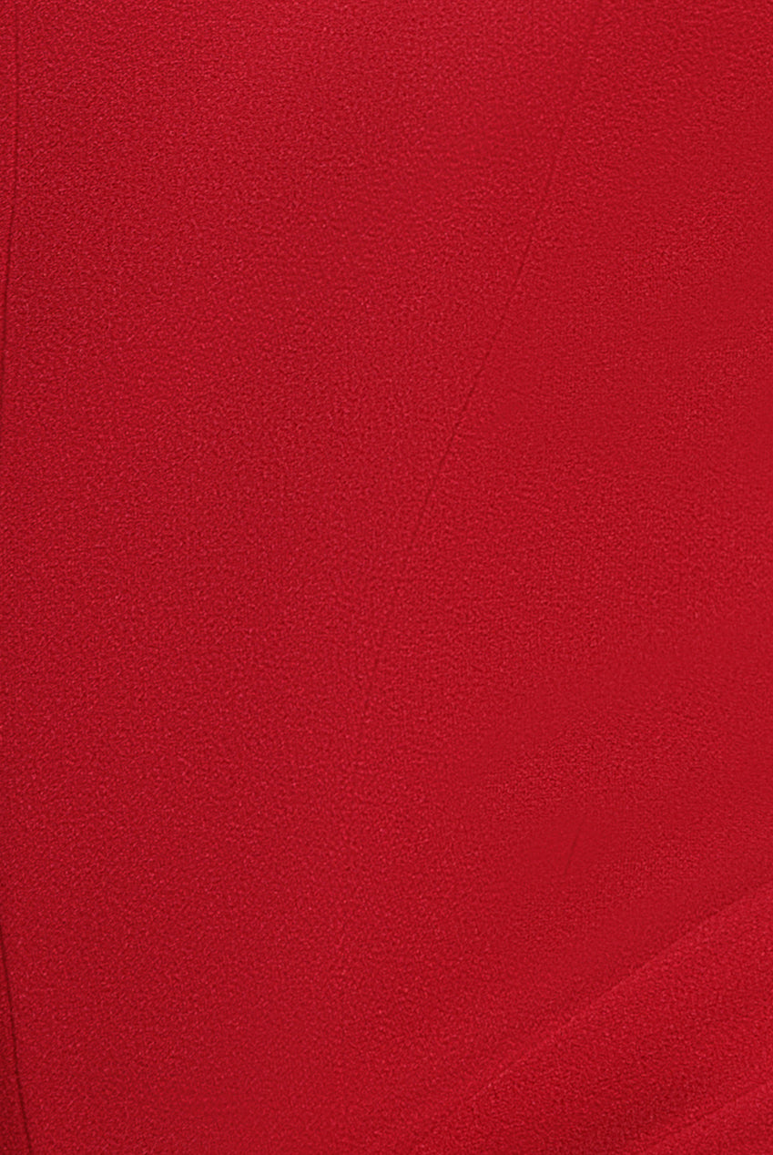 Diamante Heart Trim Evening Maxi Dress - Red DR4674