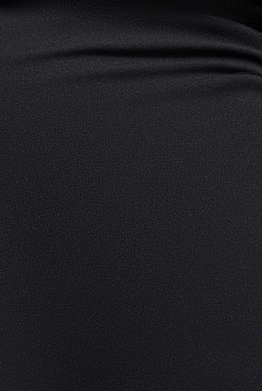 Diamante Embellished Neck Bodycon Maxi Dress - Black DR4701