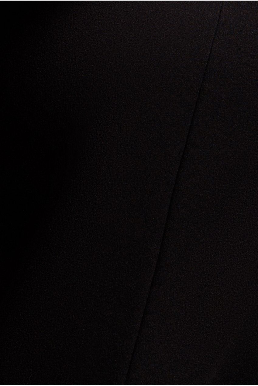 Off Shoulder Back Satin Bow Scuba Maxi Dress - Black DR4708