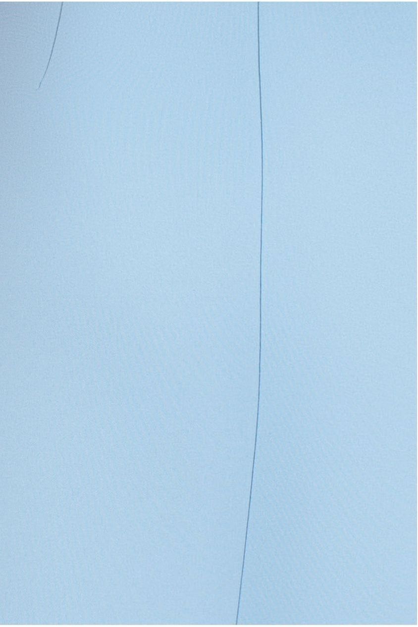 Off Shoulder Back Satin Bow Scuba Mini Dress - Light Blue DR4713